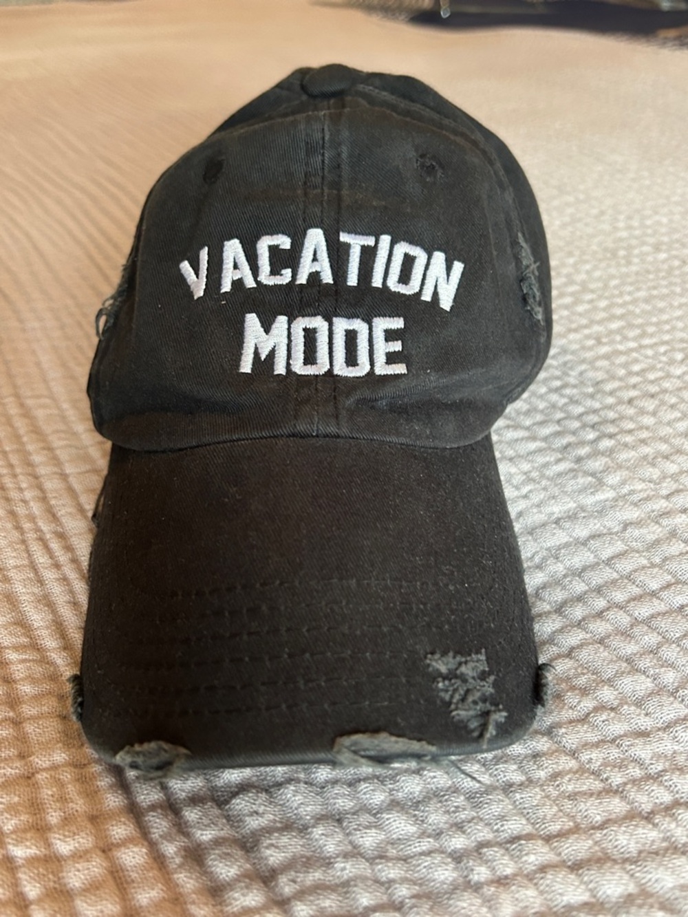 Vacation Mode Black Baseball Cap
